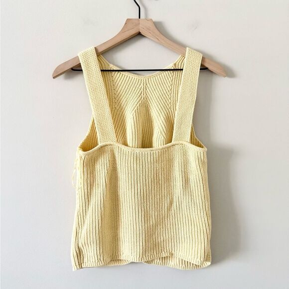 Express Knit Cotton Blend Tank in Light Yellow Size M - Picture 5 of 5